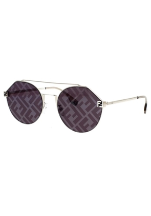 Fendi Blue FF Pattern Mirror Irregular Mens Sunglasses FE40060U 16X 55