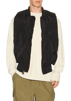 ALPHA INDUSTRIES MA-1 Vest in Black - Black. Size S (also in L, M, XL/1X).