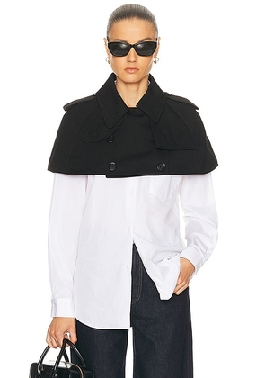 Burberry Mini Trench Cape in Black - Black. Size XS-S (also in M-L).