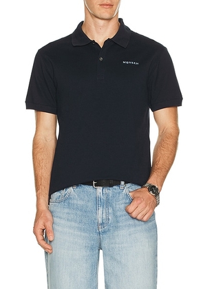 McQueen Logo Embroidered Polo in Navy - Navy. Size L (also in S, M).