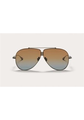 Valentino XVI Brown Blue Gradient Pilot Unisex Sunglasses VLS-100 C 64