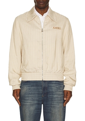 Amiri Striped Blouson in Alabaster - Beige. Size 46 (also in 48, 50, 52, 54).