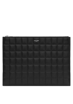 Saint Laurent Quilted Leather Logo Pouch