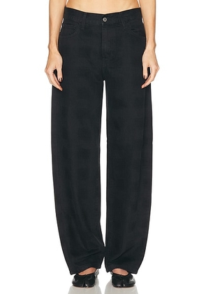 Carhartt WIP Everson Pant in Everson Print Black - Black. Size 24 (also in 25, 28, 29, 30, 31).