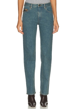 Burberry Dalia Straight Leg in Mid Blue - Blue. Size 24 (also in 25).