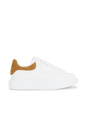 McQueen Oversized Sneaker in White & Tan - Tan. Size 41 (also in 43, 44, 45, 46).
