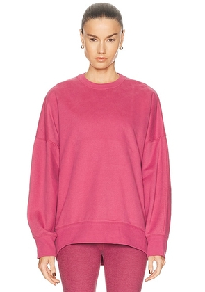 Beyond Yoga Luxefleece Oversized Sweatshirt in Mulberry Pink - Mauve. Size S (also in M, XS).