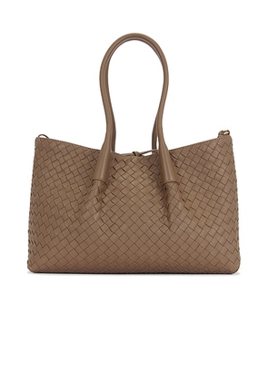 Bottega Veneta Medium Pinacoteca Bag in Pinecone  Fondant  & Muse Brass - Taupe. Size all.