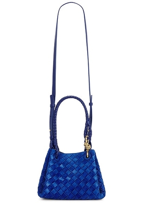 Bottega Veneta Small Parachute Bag in Blue Royal & Muse Brass - Blue. Size all.