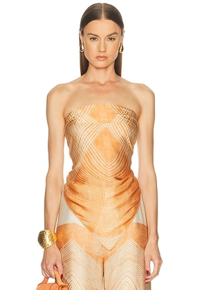 Alexis Tadi Shawl Top in Melon - Orange. Size all.