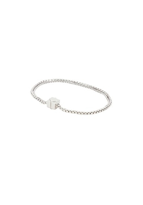 Bottega Veneta Sterling Silver Bracelet in Silver - Metallic Silver. Size L (also in M).
