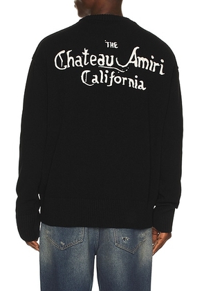 Amiri MA Chateau Sweater in Black - Black. Size M (also in L, S, XL/1X, XXL/2X).