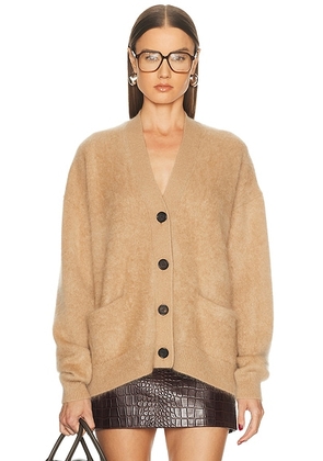 Acne Studios Plush Cardigan in Light Brown - Brown. Size L/XL (also in S/M).