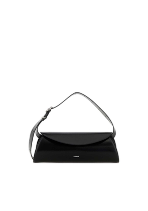 Jil Sander Black Leather Cannolo Grande Shoulder Bag
