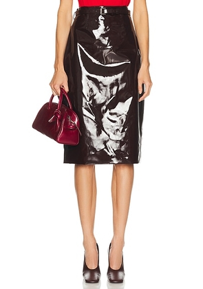 Adam Lippes Rei Skirt in Aubergine - Burgundy. Size 4 (also in ).
