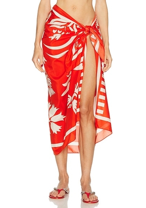 ERES Mandapa Sarong in Rooibos & Panama - Red. Size all.