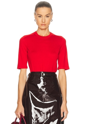 Adam Lippes Felix Knit Top in Poppy - Red. Size S (also in L).
