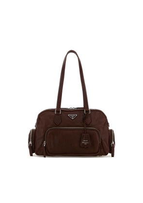 Prada Chocolate Leather Shoulder Bag