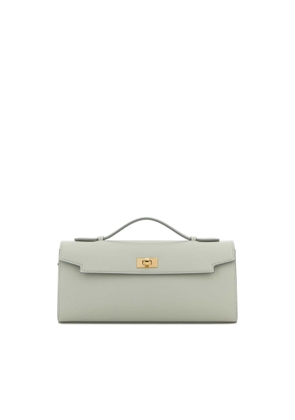 Anya Hindmarch Pastel Light Blue Leather Mortimer Handbag