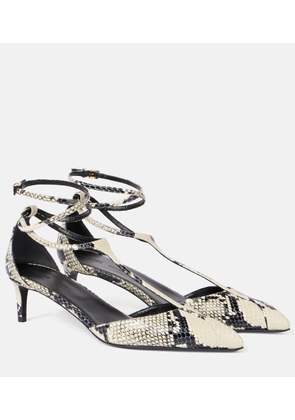 Khaite Mia 45 snake-effect leather pumps