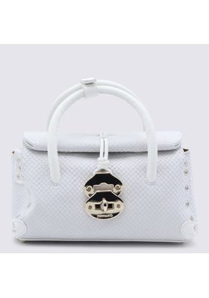 Zanellato White Leather Dotta Baby Top Handle Bag