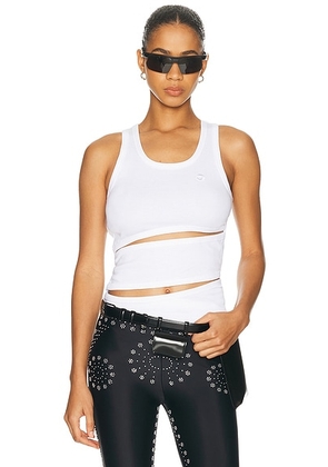 Coperni Spiral Tank Top in White - White. Size L (also in M, S).