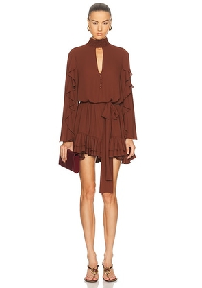 Alexis Giovanna Dress in Burnt Sienna - Brick. Size M (also in XS, S).