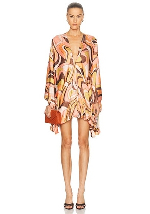 Alexis Lishan Dress in Abstract Print - Peach. Size M (also in XS).