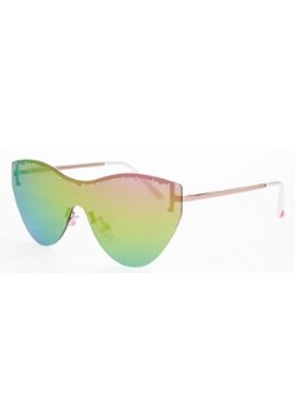 Betsey Johnson Rainbow Shield Ladies Sunglasses 10267564.LTS GLDRBW