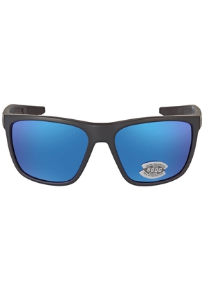 Costa Del Mar FERG Blue Mirror Polarized Glass (580G) Square Mens Sunglasses 6S9002 900226 59