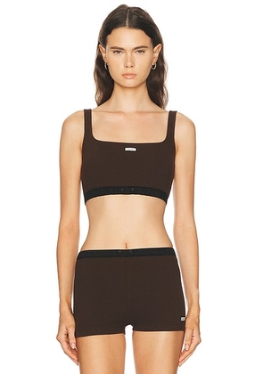 Entire Studios Lounge Bra Top in Redwood - Brown. Size M (also in XS, S, L, XL).