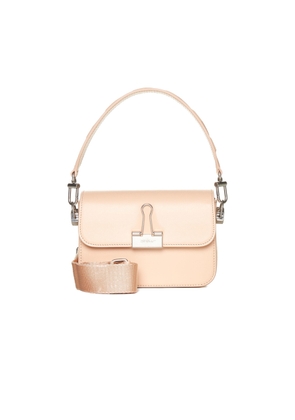 Off-White Plain Binder Leather Shoulder Bag