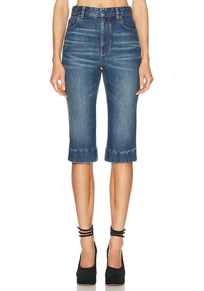 Chloe Denim Capri Pant in Faded Indigo - Blue. Size 28 (also in 29, 30, 31).