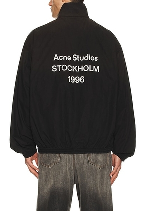 Acne Studios Olando Soft Cotton Poplin Jacket in Black - Black. Size 50 (also in 48).