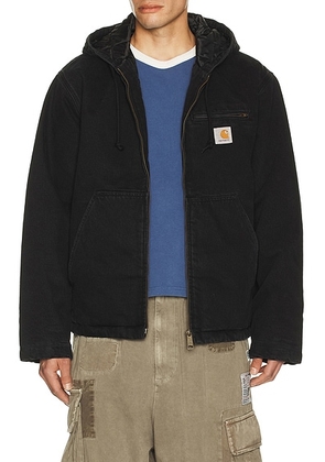 Carhartt WIP Cleveland Jacket in Black Stone Washed - Black. Size L (also in M, XL/1X).