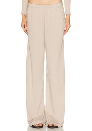 Enza Costa Supima Cotton Soft Everywhere Pant in Stone - Neutral. Size L (also in M).