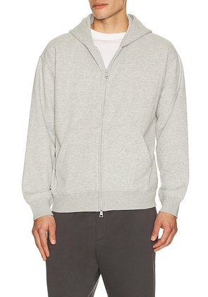 Beyond Yoga Luxefleece Full Zip Hoodie in Light Heather Grey - Light Grey. Size S (also in L, XL/1X).