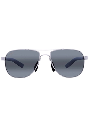 Maui Jim Guardrails Neutral Grey Pilot Unisex Sunglasses 327-17 58