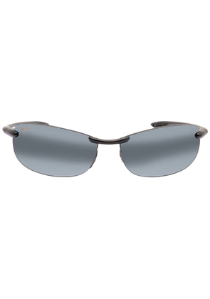 Maui Jim Makaha Grey Oval Unisex Sunglasses 405-02 64