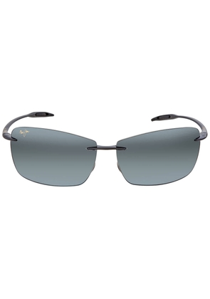 Maui Jim Lighthouse Nuetral Grey Rectangular Unisex Sunglasses 423-02 65