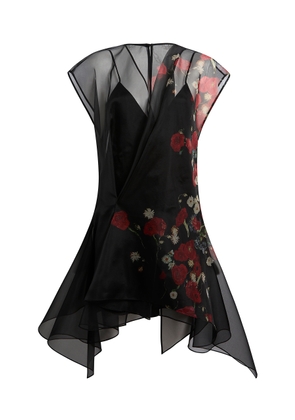Khaite Merith Printed Silk-Organza Mini Dress - Moda Operandi
