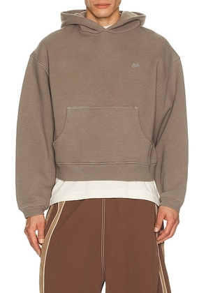 ERL Unisex Heathered Hoodie Knit in Taupe - Taupe. Size M (also in S).