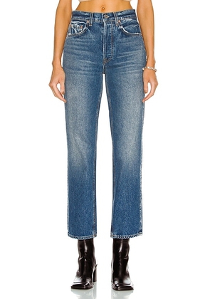 GRLFRND Cassidy High Rise Straight in Tribeca - Denim-Medium. Size 31 (also in ).