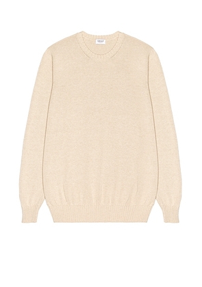 Ghiaia Cashmere Cotton Crewneck in Vanilla - Cream. Size XL (also in L).