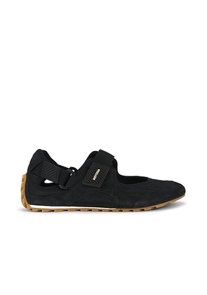 Bottega Veneta Soft Suede Nylon Orbit Flash Sneaker in Black - Black. Size 43 (also in 41, 42, 44).
