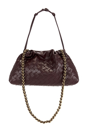Bottega Veneta Dustbag Notte Chain Bag in Dark Barolo & Muse Brass - Wine. Size all.