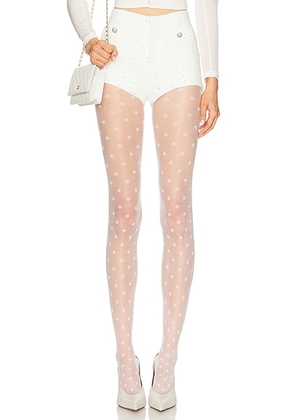 Alessandra Rich Mini Short in White - White. Size 38 (also in 36, 40, 42).
