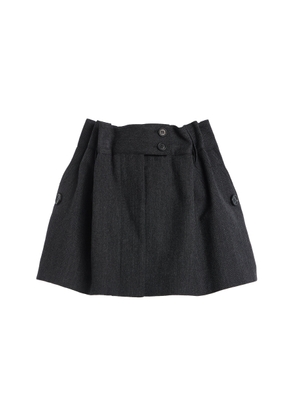 Prada Herringbone Cotton Mini Skirt - Moda Operandi