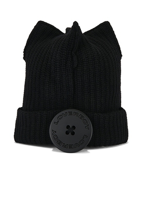 Charles Jeffrey LOVERBOY Box Beanie in Black - Black. Size all.