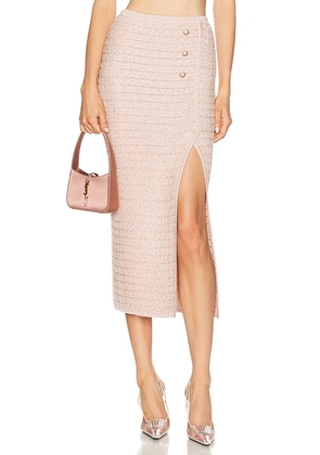 Alessandra Rich Sequin Midi Skirt in Pink - Pink. Size 36 (also in 38, 40, 42).